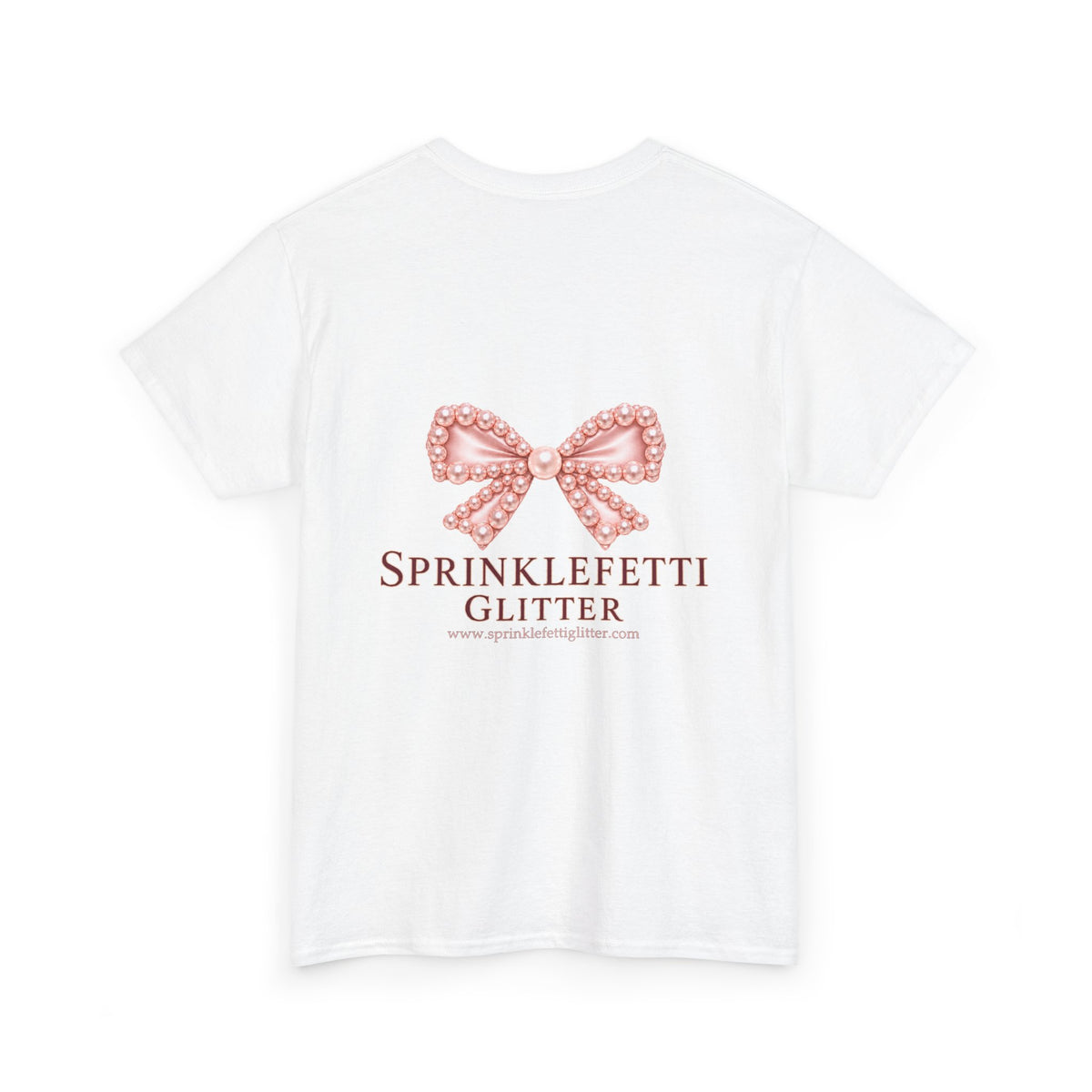 SprinkleFetti Glitter Rose Gold Bow Tee