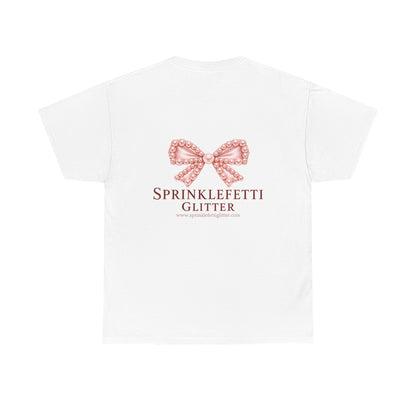 SprinkleFetti Glitter Rose Gold Bow Tee