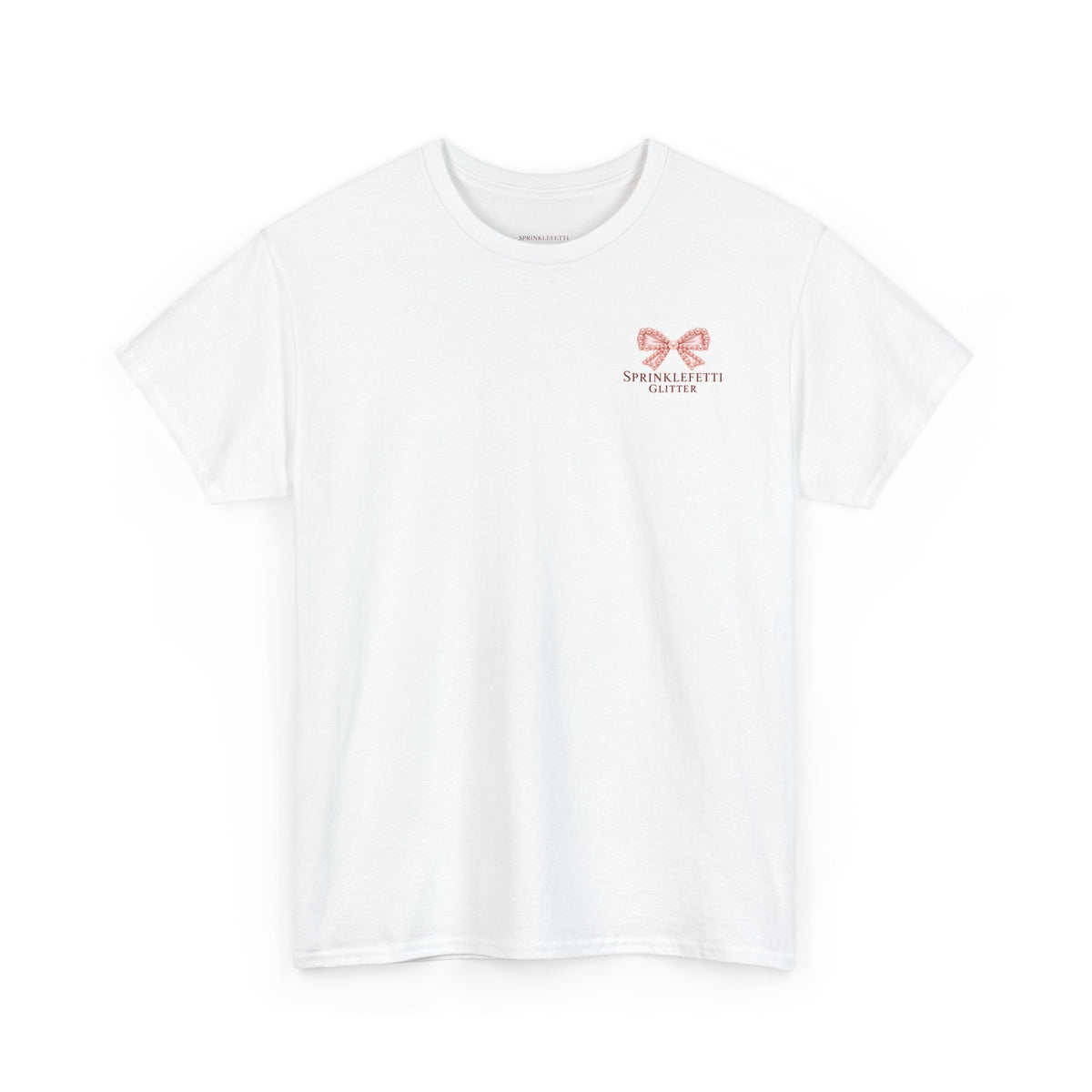 SprinkleFetti Glitter Rose Gold Bow Tee
