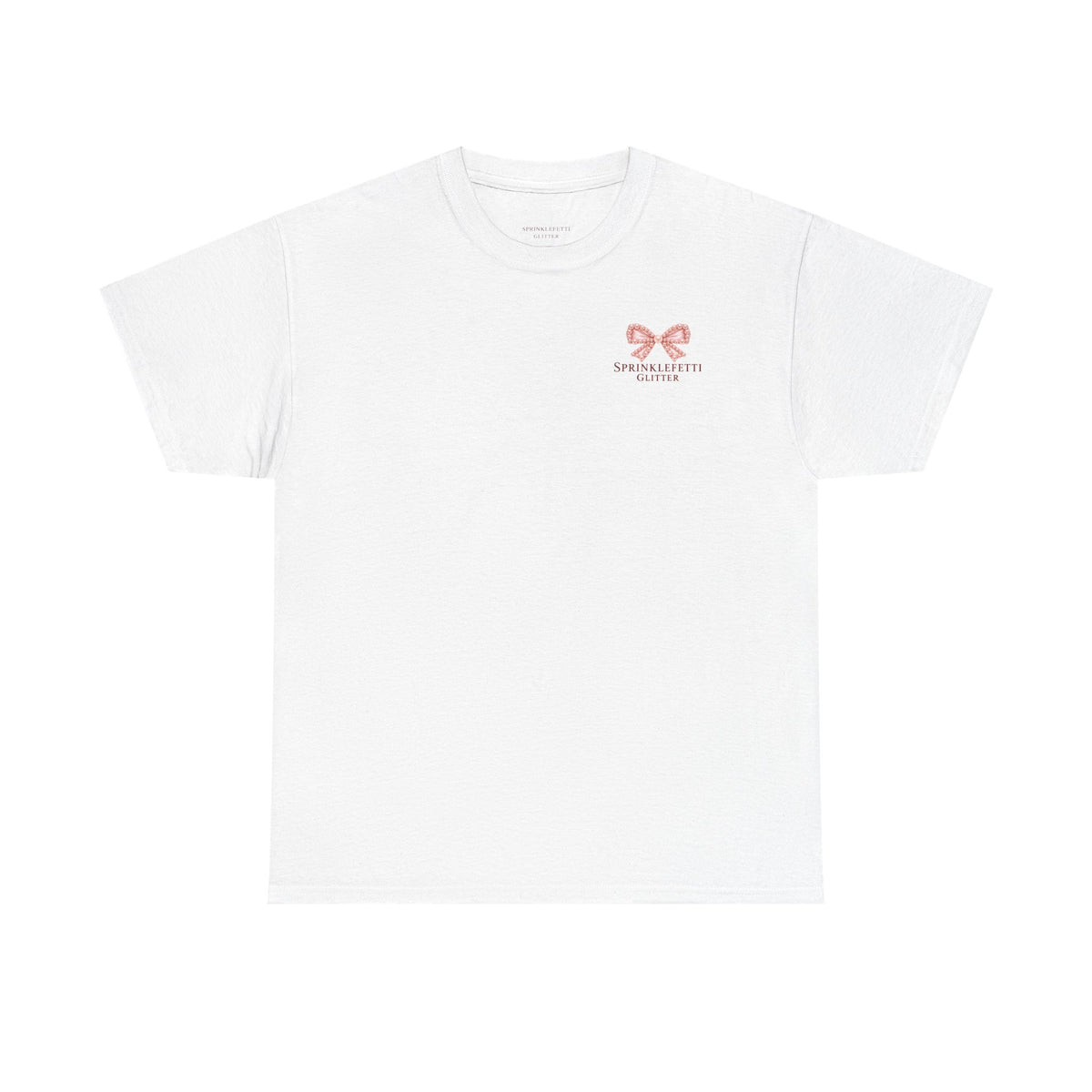 SprinkleFetti Glitter Rose Gold Bow Tee