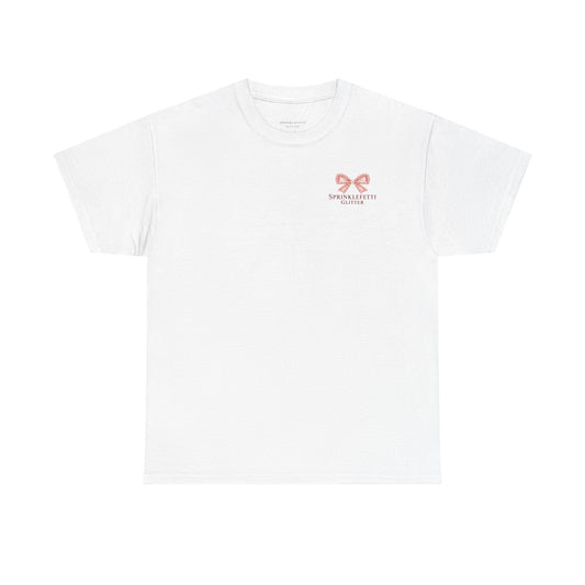 SprinkleFetti Glitter Rose Gold Bow Tee