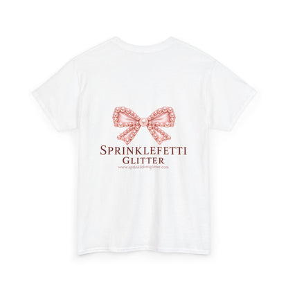 SprinkleFetti Glitter Rose Gold Bow Tee