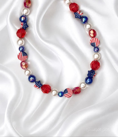 Freedom Pearl Fête Necklace by Sprinklefetti Glitter