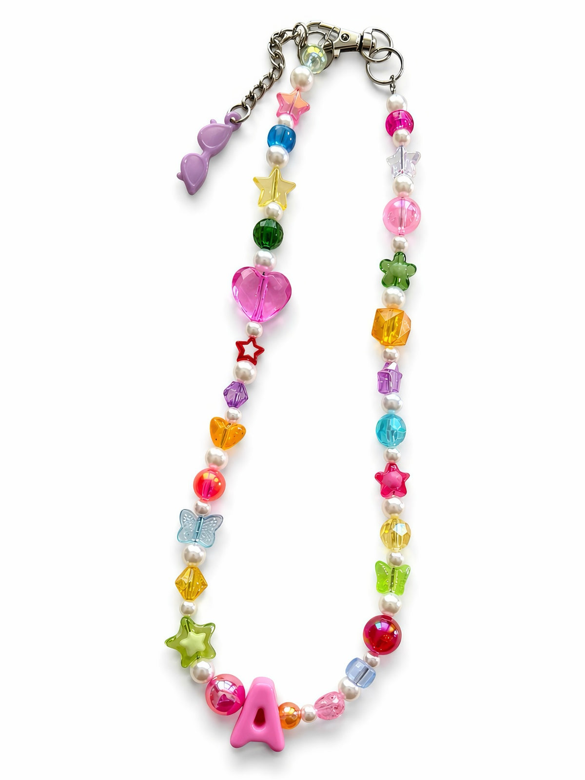 Colorful handcrafted Gimme Gummy Initial Necklace for pets and people