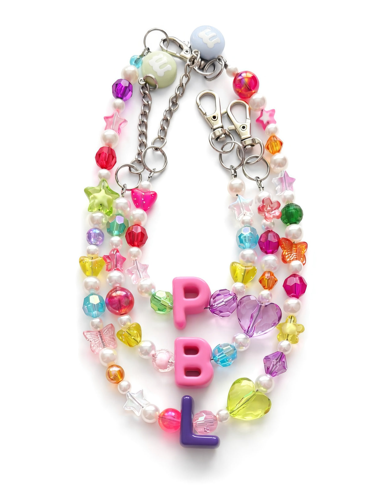 Gimme Gummy Initial Necklace bead and charm detail