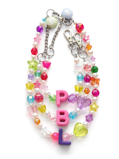 Gimme Gummy Initial Necklace bead and charm detail